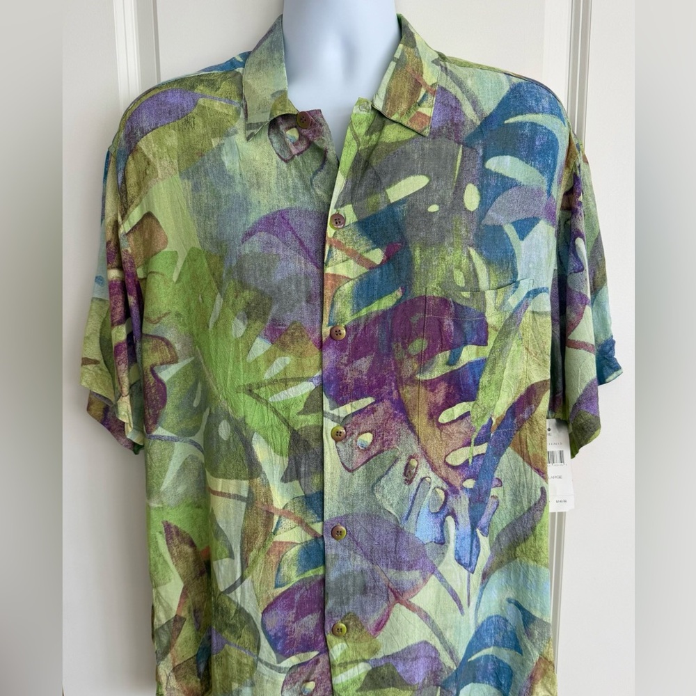 Jams World Men's Hawaiian Aloha Short Sleeve Shirt, L, NWT, “Secret Falls”